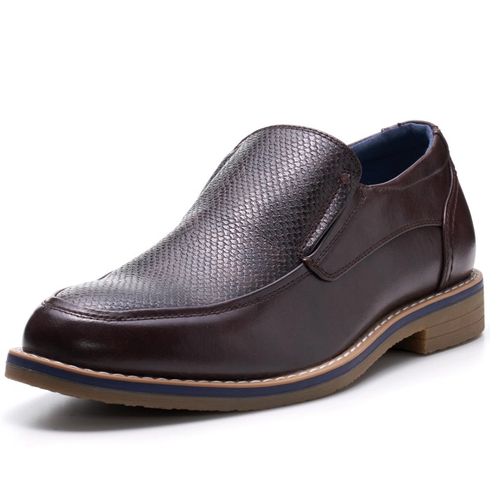 Mens slip on leather dress shoes