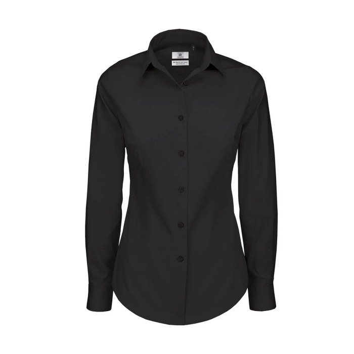 Black dress shirt for women