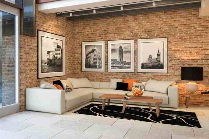 How to decorate large wall in living room