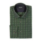 Hunter green dress shirt men