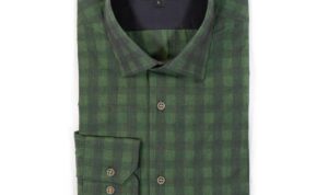 Hunter green dress shirt men