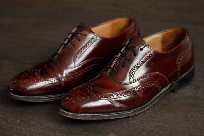 Oxblood dress shoes men's