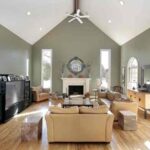 How to decorate living room with vaulted ceilings