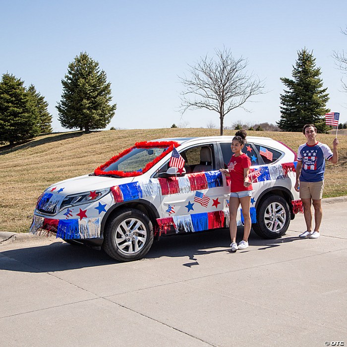 How to decorate car windows for parade