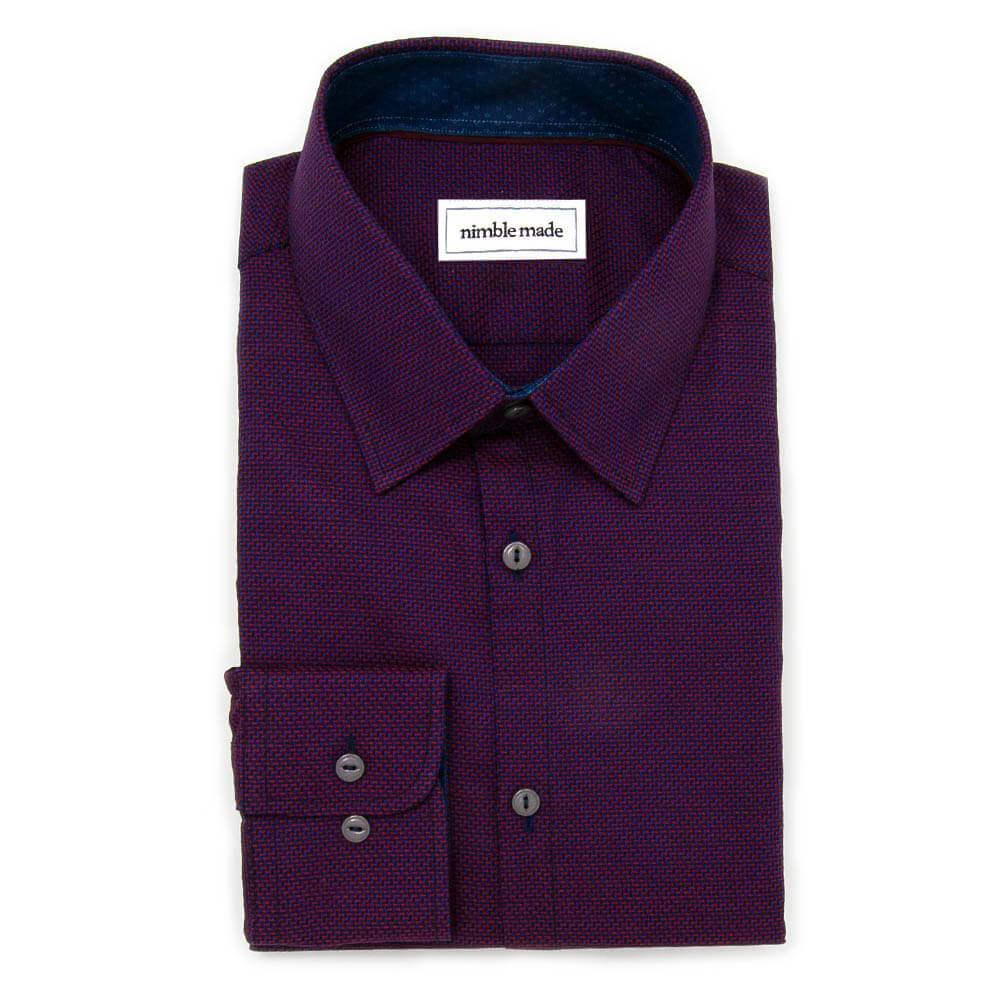 Plum dress shirt for men